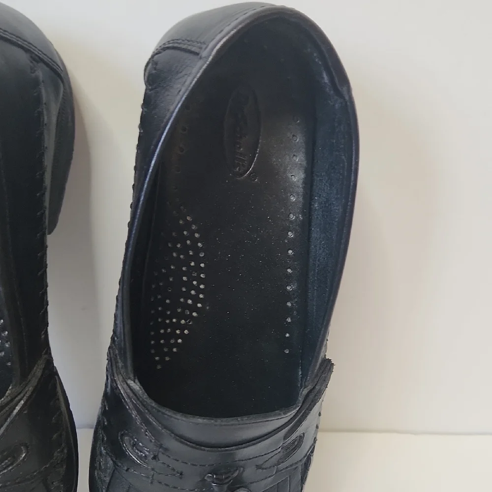 Dr. Scholl's Men's Black Leather Slip-On Loafers Size 9
